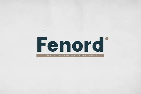 Fenord Sans Serif font