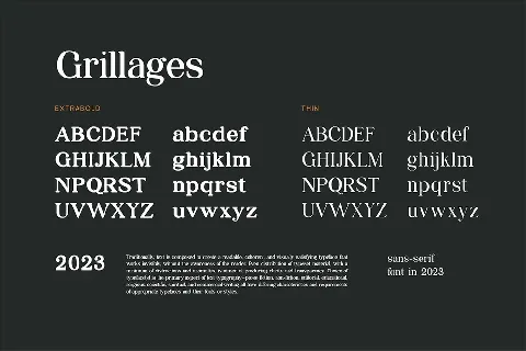 Grillages font