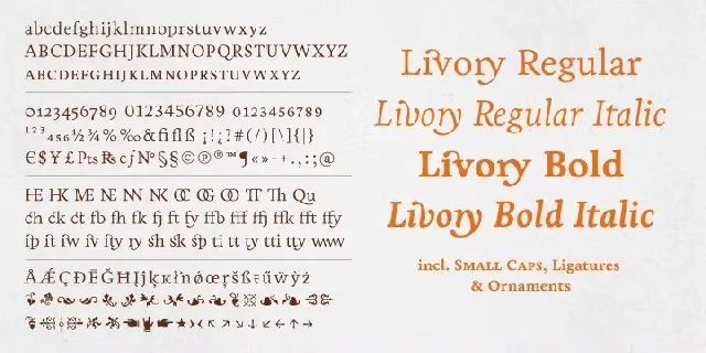 Livory Family font