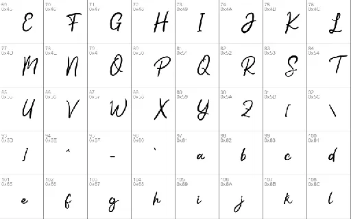 Handwriting Script Typeface font