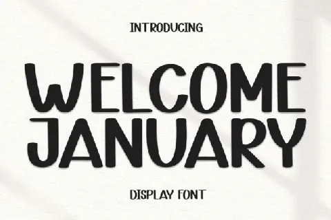 Welcome January Display font