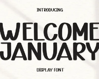 Welcome January Display font