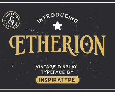 Etherion Vintage Display font