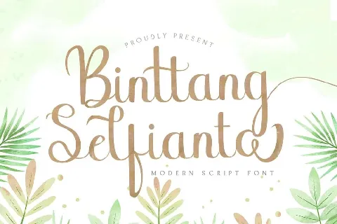 Binttang Selfianto Script font