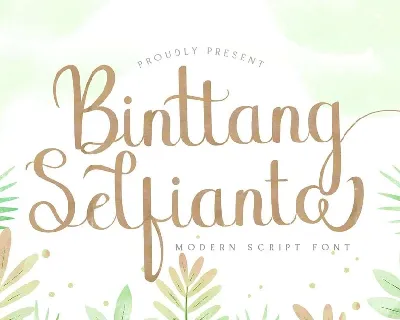 Binttang Selfianto Script font