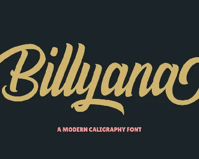 BillyanaPersonalUseOnly font
