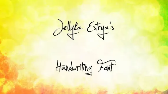 Jellyka – Estrya’s Handwriting font