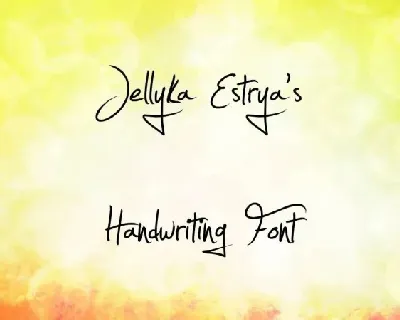 Jellyka – Estrya’s Handwriting font