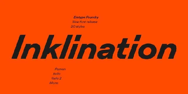 Inklination Family font