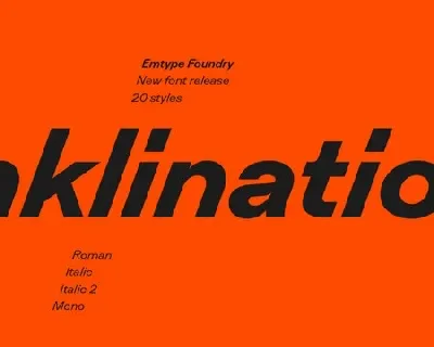 Inklination Family font