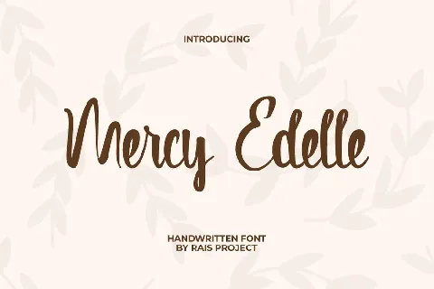 Mercy Edelle Demo font