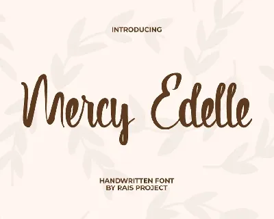 Mercy Edelle Demo font