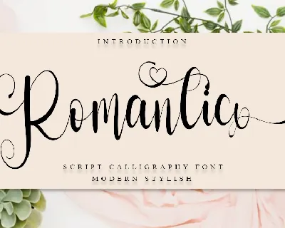 Romantic Typeface font