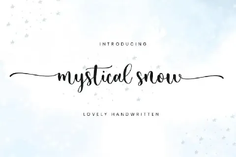 Mystical Snow Calligraphy font