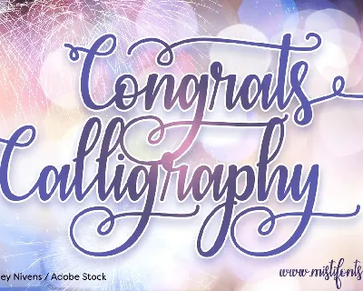 Congrats Calligraphy Free font
