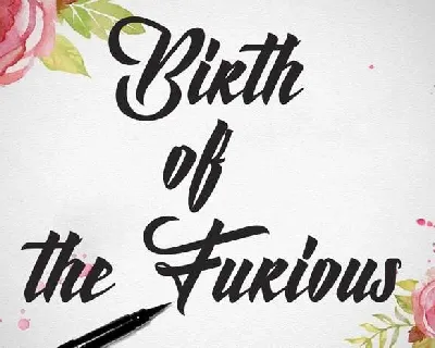 Birth of the Furious font