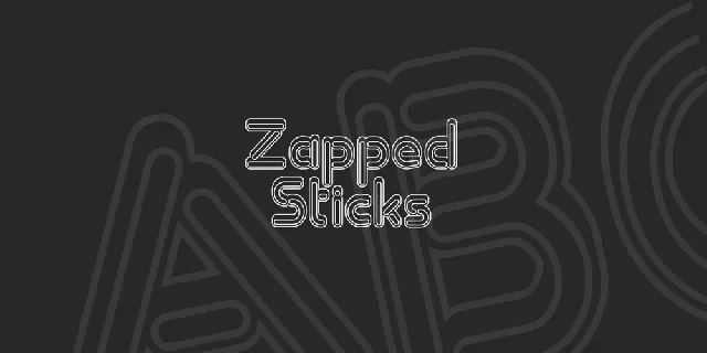 Zapped Sticks font