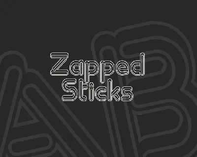Zapped Sticks font