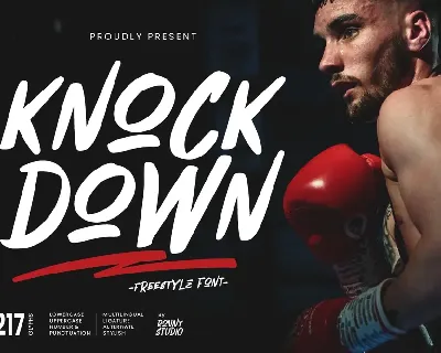 Knock Down font