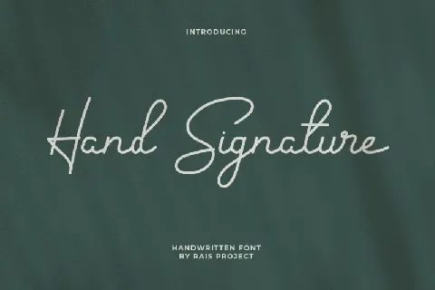 Hand Signature font