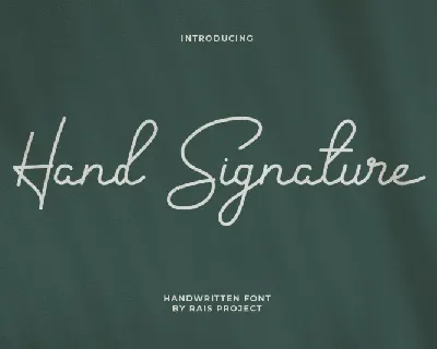 Hand Signature font