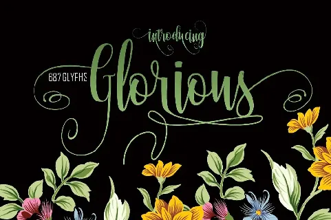 Glorious Script font