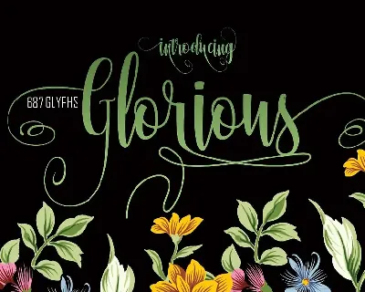 Glorious Script font