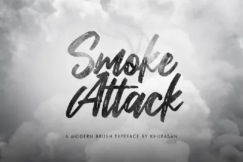 Smoke Attack Brush font