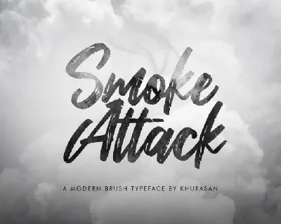 Smoke Attack Brush font
