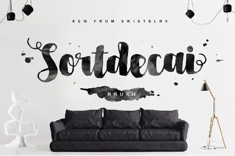 Sortdecai Brush Script font