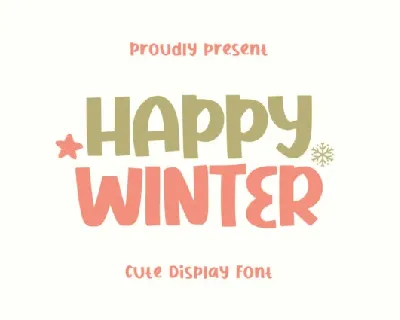 Happy Winter Display font