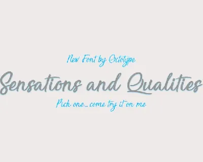 Sensations and Qualities font