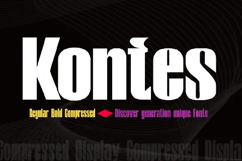 Kontes Compressed font