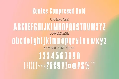 Kontes Compressed font