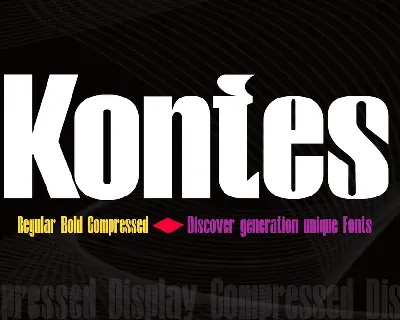 Kontes Compressed font