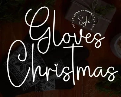 Gloves Christmas Script font