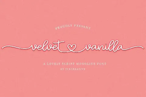 Velvet vanilla - Personal Use font