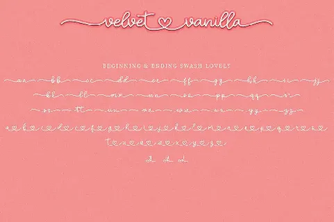 Velvet vanilla - Personal Use font