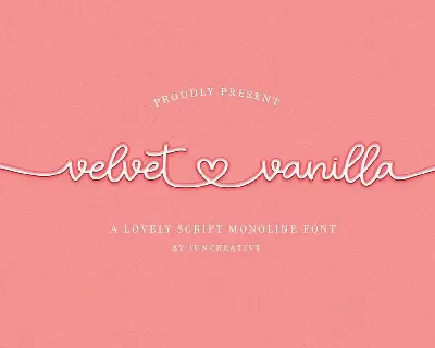 Velvet vanilla - Personal Use font