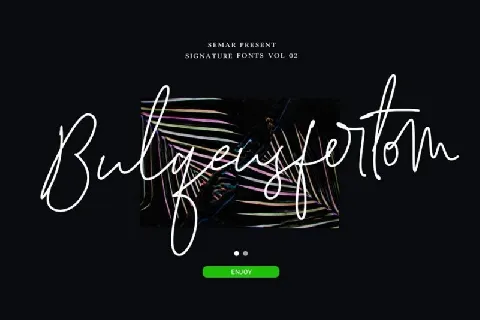 Bulqeusfertom Signature font