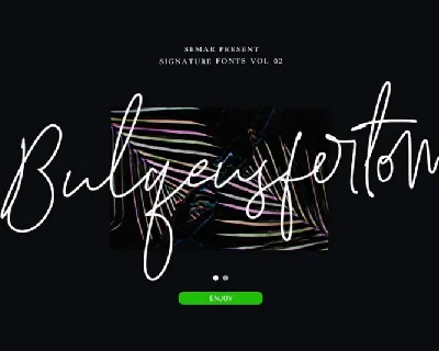 Bulqeusfertom Signature font