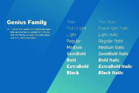 Genius Family font