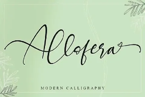 Allofera Calligraphy font
