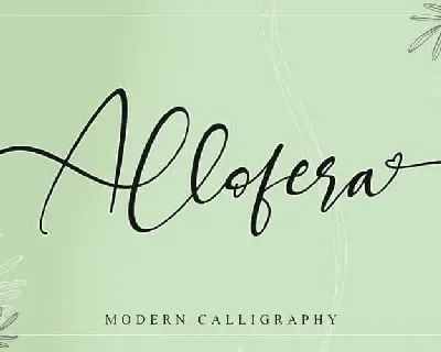 Allofera Calligraphy font