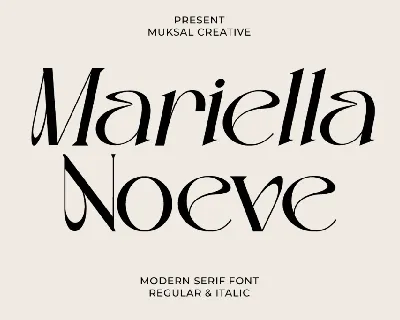 Mariella Noeve font