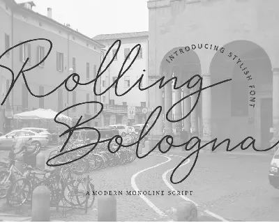 Rolling Bologna font