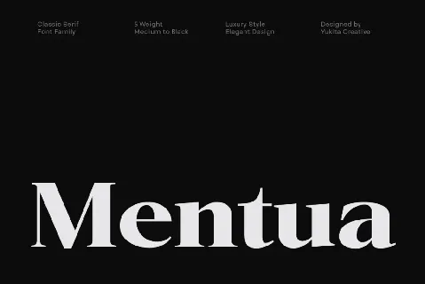 Mentua font