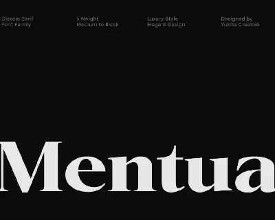 Mentua font