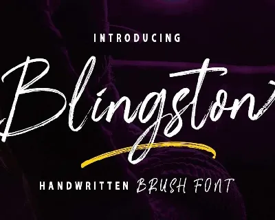 Blingston font