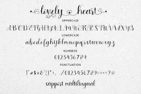 My lovely heart font